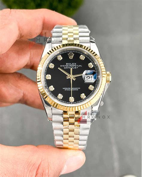 36mm 2-tone rolex datejust oyster perpetual pearl dial 1955|rolex datejust 36 diamond bezel.